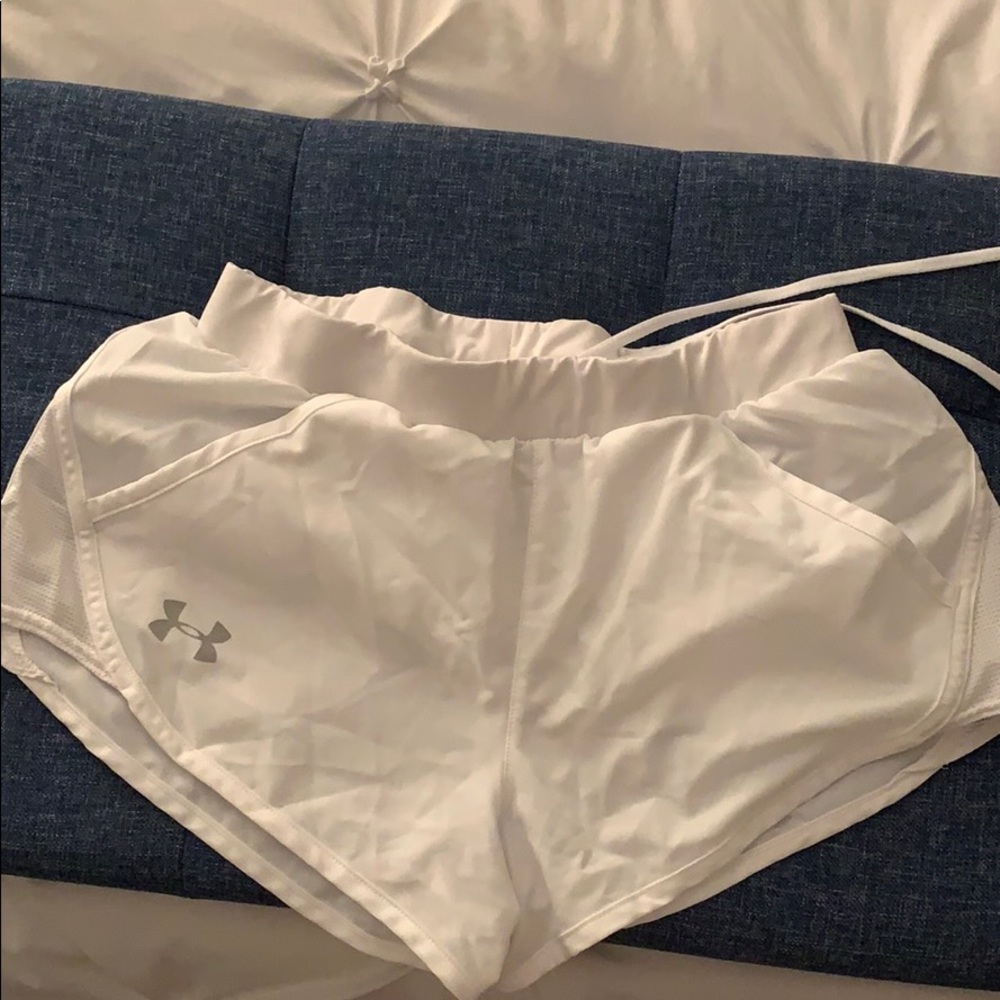 White Under Armour shorts